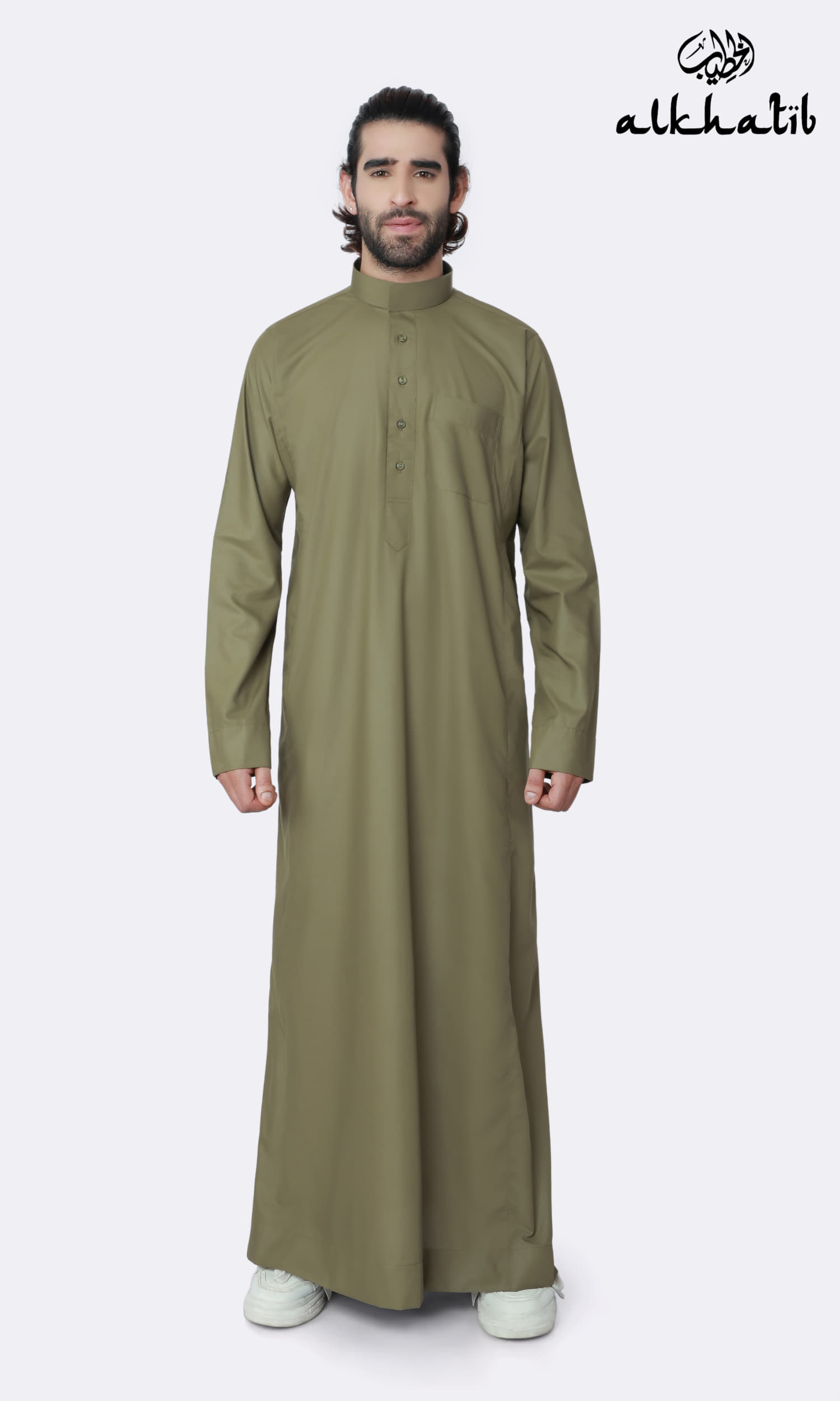 AL KHATIB OLIVE GREEN  SAUDI STYLE THOBE