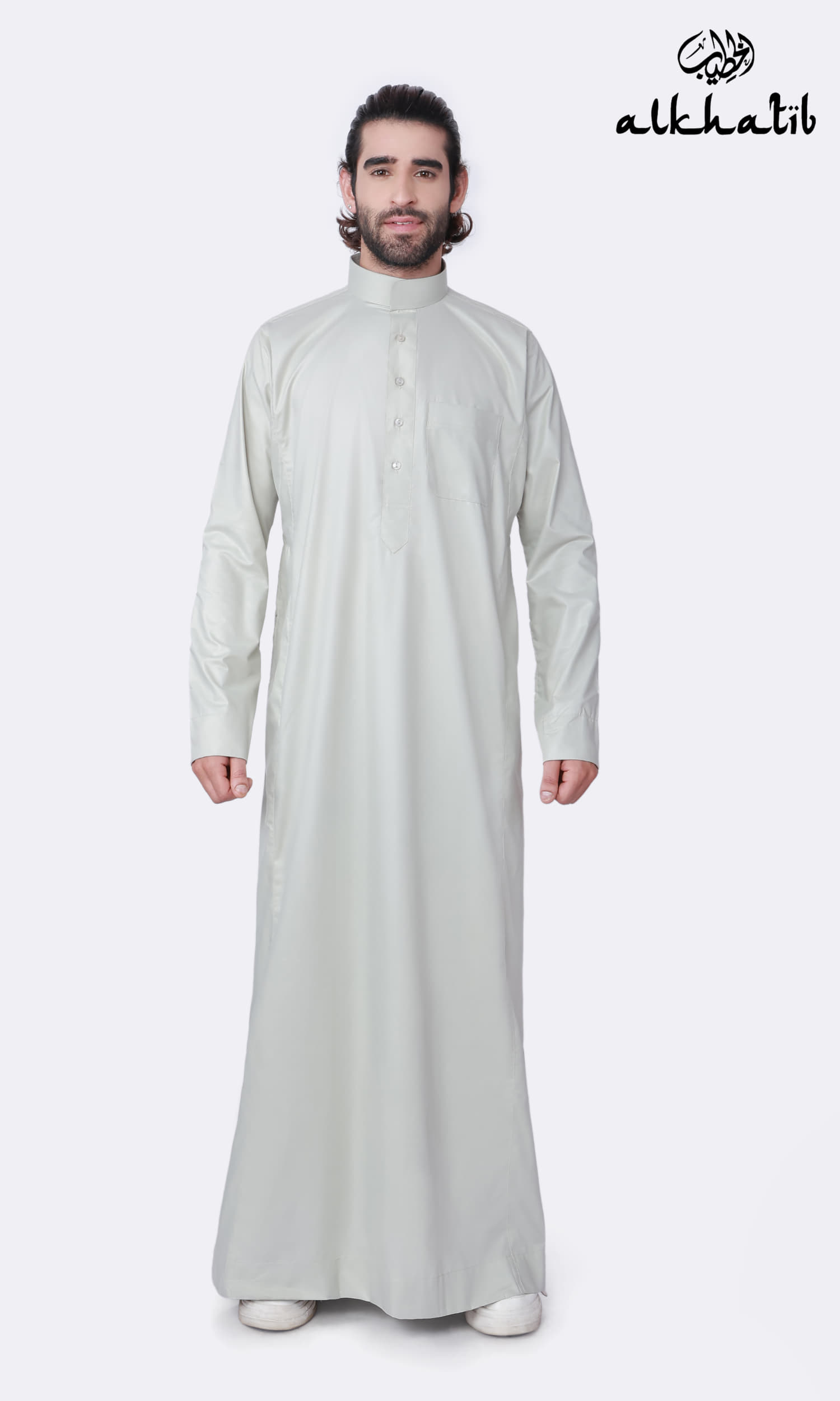 AL KHATIB METALLIC GREY SAUDI STYLE THOBE