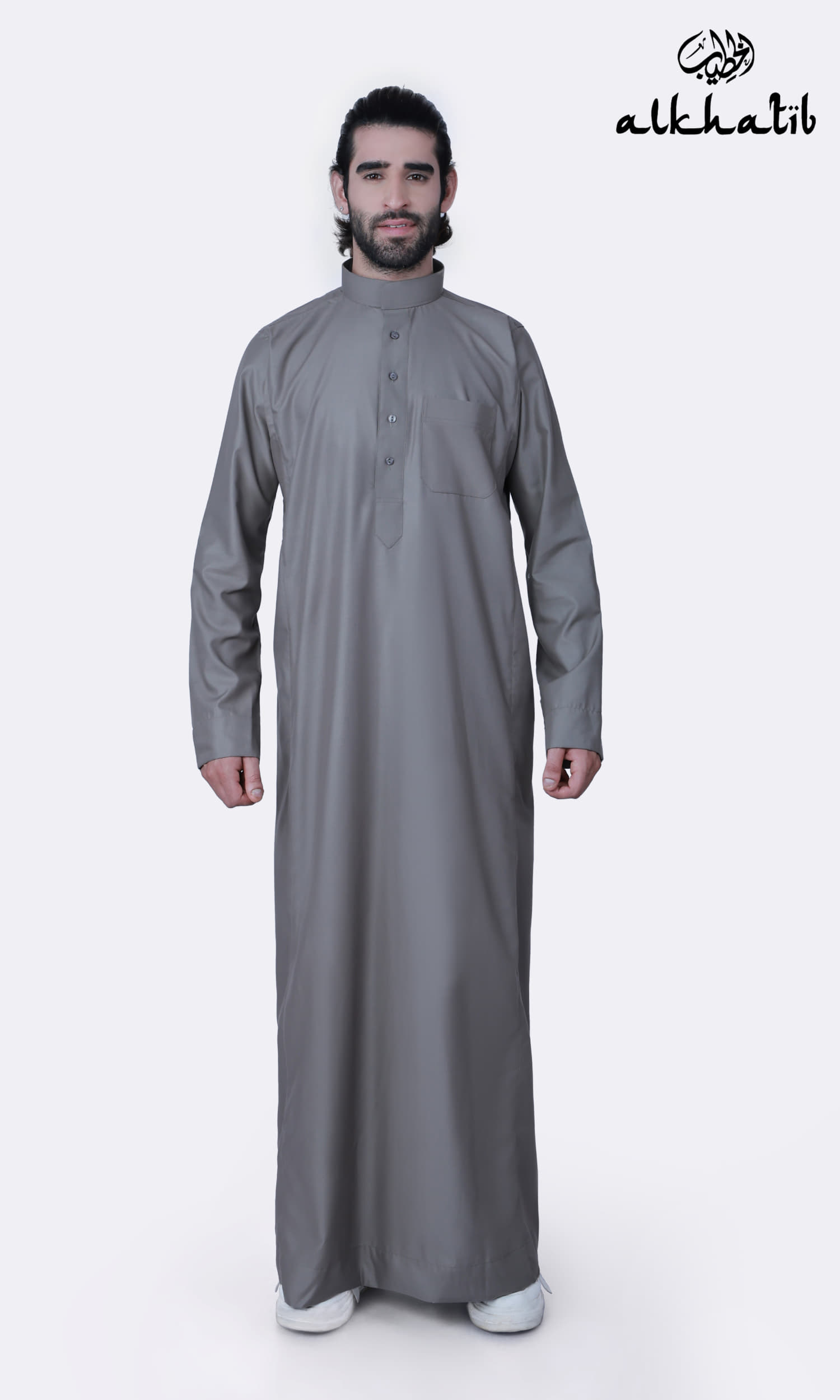 AL KHATIB DARK GREY SAUDI STYLE THOBE