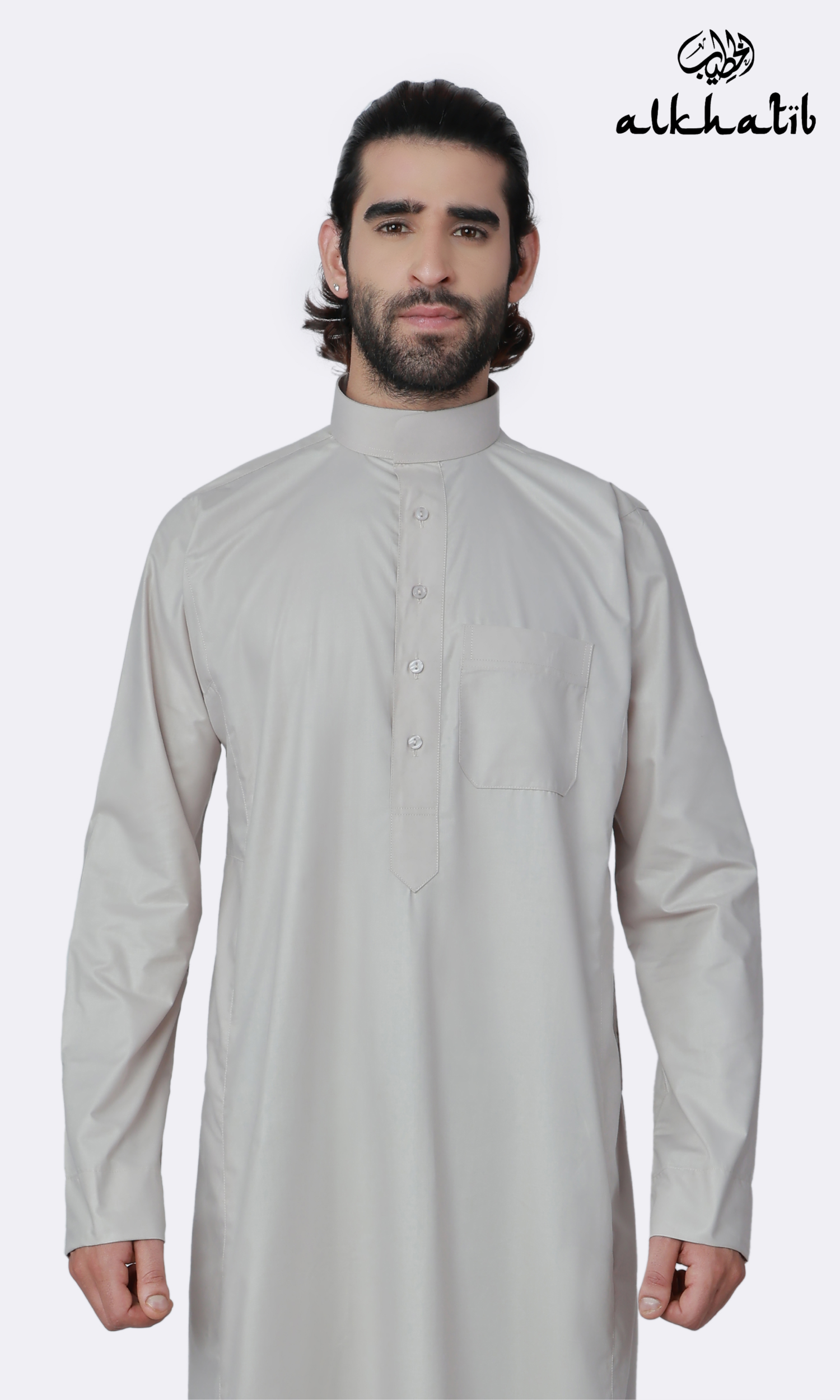 AL KHATIB CREAM BEIGE SAUDI STYLE THOBE